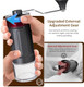 Portable Electric Coffee Grinder for Home Use CorporatePro One Touch Coffee Bean and Spice Grinder Rechargeable Electric Spice Mill Automatic Coffee Hopper Shaker (Stainless Steel)