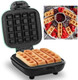 Mini Waffle Stick Maker Easy to Clean Non-Stick Surfaces 4 Inch Makes 4 Waffle Sticks Ideal for Breakfast Snacks Desserts and More Aqua 1400W