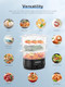 13.7QT Electric Food Steamer for Cooking Vegetable Steamer with 3 Tiers BPA- Baskets 800W Fast Simultaneous Cooking 60-Minute Timer Ideal for Veggies Seafood Rice