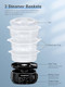 13.7QT Electric Food Steamer for Cooking Vegetable Steamer with 3 Tiers BPA- Baskets 800W Fast Simultaneous Cooking 60-Minute Timer Ideal for Veggies Seafood Rice