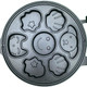 Animal Mini Waffle pan - Make 7 Different Shaped Pancakes Gas and Electric Stovetop Compatible Waffle Iron Comes with Silicone Oil Brush Stirrer and Silicone Clip