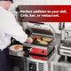 CROSSON 15"×11" Ribbed ETL Listed Commercial Electric Panini Grill Hinged Auto Leveling Top Plate Panini Press Sandwitch Maker