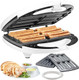 Empanada & Churro Maker Machine- Electric Cooker w 4 Removable Plates- Easier than a Press- Includes Dough Cutting Circle for Easy Measurement Mexican Dinner Party Night Treat Dessert Food Supplies