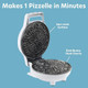Mini Electric Pizzelle Maker- Makes 1 Personal Tiny Sized 4" Traditional Italian Waffle in Minutes- Nonstick Iron Press w Recipe Guide - Unique Dessert Cookie Treat or Housewarming Baking for Her