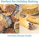 Mini Electric Pizzelle Maker- Makes 1 Personal Tiny Sized 4" Traditional Italian Waffle in Minutes- Nonstick Iron Press w Recipe Guide - Unique Dessert Cookie Treat or Housewarming Baking for Her