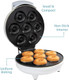 Mini Donut Maker- Electric NonStick Surface Makes 7 Small Doughnuts- Decorate Frost Ice Your Own for Kid Friendly Baked Dessert Treat- Unique Cooking Activity for Adults Easy Bake Brunch for Her