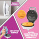 Heart Eyes Emoji Mini Waffle Maker- Special Breakfast w Cute Personal-Sized 4" Smiley Face Pancakes- Electric NonStick Baker Iron with Recipes- Loving Treat for Her Him- Kids Adults Easy Fun Bake