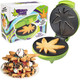 Marijuana Pot Leaf Waffle Maker- Make Your Own DIY Giant Weed Shaped Pancakes or 420 Edibles- Electric Non Stick Waffler Iron Pan Cake Baker- Funny Novelty or Dessert Treat for Cannabis Lovers