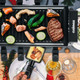 CUSIMAX Raclette Grill Korean BBQ Grill Portable Raclette Table Grill Electric Grill with Non-stick Plate Adjustable Temperature Control Indoor Grill with Cool Touch Handles 8 Cheese Trays for Fun