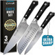 Cutluxe Chef Knife Set 3 PCS Professional Chef's Knife Set – Razor Sharp German Steel Full Tang Ergonomic Handles - Artisan Series