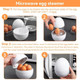 Microwave Egg Cooker 4 Cavities Egg Cooker for Microwave Egg Boiler with Lid for Hard Boiled Eggs Microwavable Egg Poacher Cooking Kitchen Tools