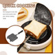 Double Sided Frying Pan Aluminum Hot Sandwich Panini Maker Grilled Cheese Maker Nonstick Sandwich Toaster Press Stovetop Flip Grill Pan for Home Kitchen