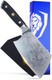Dalstrong Meat Cleaver Knife-4.5"-Shogun Series ELITE - Razor Sharp - Japanese Steel - Black Handle - Heavy Duty Knife Professional - Vacuum Heat Treated - w/Sheath