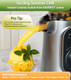 Cold Press Juicer Machines Slow Masticating Pure Juice Extractor High Juice Yield 4.1 IN Large Feed Chute for Whole Fruits and Veggies Dual Replaceable Filters 120V Quiet Motor Easy to Clean Grey