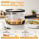 Dezin 2L Electric Hot Pot with Steamer Rapid 800W Non-Stick Ceramic Coating Dorm Cooking Pot Plug in Electric Pan Cooker with Adjustable Power for College Hotel Office(Silicone Spatula Included)