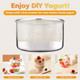 Yogurt Maker Greek Yogurt Maker with Timer Control and Strainer Yogurt Maker Machine with Stainless Steel Liner Electric Portable Yogurt Maker for Yogurt Greek Yogurt Cheese Natto (White)