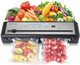 Vacuum Sealer Machine Powerful 85kPa Suction Bags and Cutter Included Compact One-Touch Automatic Food Sealer with External Vacuum System Preserve Freshness Prevent zer Burn