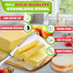 DIMROM 2Pcs Butter Knife with Holes in Blade - 3 In 1 Stainless Steel Butter Spreader Knife Corrosion Resistant Easy to Clean Comfortable Handle - Micro-Grater Blade for Easy Slicing and Spreading