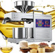 Oil Press Machine Oil Extractor Commercial Automatic Stainless Steel Cold Press Oil Machine Electric Seed Oil Maker Silver Oil Pressure Machine for Home Use 820 W 110 V US Plug