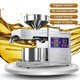 Oil Press Machine Oil Extractor Commercial Automatic Stainless Steel Cold Press Oil Machine Electric Seed Oil Maker Silver Oil Pressure Machine for Home Use 820 W 110 V US Plug