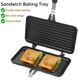 Double- Sided Frying Pan Non- Stick Grill Pan Waffle Maker Sandwich Baking Mold for Cake Toast Snack Breakfast Aluminum Sandwich Maker
