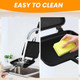 Double-Sided Frying Pan Aluminum Sandwich Pan Breakfast Non Stick Frying Pan Waffle Maker Flat Bottom Panini Maker Pan with Handle Omelette Pan Flip Pan for Cake Toast Sandwich