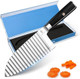Dragon Creek Crinkle Cutter Knife - Wavy Chopper Potatoes Crinkle Fry Cutter for Vegetable Fruits Fun Carrot Chip Slicer Idea Stainless Steel