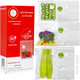 Bundle 1L+1.5L+2L Vacuum Seal Containers with Compact Handheld Vacuum Sealer 2 Sous Vide Bags. 20 Reusable Vacuum Sealer Bags(8 Small 8 Medium 4 Large)
