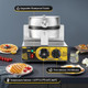 Dyna-Living Commercial Waffle Maker Double Head Waffle Maker 2400W Non-Stick Commercial Waffle Iron Stainless Steel Waffle Machine for Restaurants Large Waffle Machine Commercial