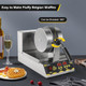 Dyna-Living Belgian Waffle Maker Commercial Intelligent Round Waffle Maker Rotating 180° Nonstick Flip Waffle Iron Machine Professional Commercial Waffle Maker for Restaurant 110V 1200W