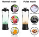 20oz Portable Blender 240W USB Rechargeable Smoothie Blender with LED Display Pulse & Blend Modes IPX7 Waterproof BPA- Travel Juicer for Shakes Ice Crushing Sports & Outdoor Black