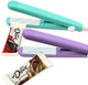 2 PACK Mini Bag Sealer Heat Seal Handheld Food Sealer Bag Resealer for Food Storage Portable Smart Heat Sealer Machine with 45” Power Cable for Chip Bags Plastic Bags Snack Bags (green+purple)