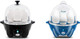Bundle of Elite Gourmet EGC-007B# Rapid Egg Cooker Black + Elite Gourmet EGC700BL# Rapid Egg Cooker Ocean 7 Easy-To-Peel Hard Medium Soft Boiled Eggs Poacher Omelet Maker