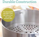 Euro Cuisine FS2500 Electric Food Steamer Versatile Vegetable Steamer & Steam Cooker Ideal for Fish Veggie Meat Stainless Steel 1200 Watts