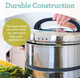 Euro Cuisine FS3200 Electric Food Steamer Versatile Vegetable Steamer & Steam Cooker for Healthy Cooking Ideal for Fish Veggie Meat Easy Cleaning Stainless Steel Design 1200 Watts