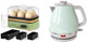 Rapid Egg Cooker with 1.0L 100% Stainless Steel BPA Electric Teapot