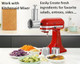 Slicer Shredder Attachment for KitchenAid Mixers Stainless Steel Cheese Grater Salad Maker Accessories with 3 Cutting Blades Dishwasher Safe