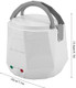Fdit Mini Rice Cookers 24V 1.3 L Electric Rice-cooker Food Steamer for Truck Car Cooking for Soup Porridge Rice Noodles Portable 180W(white)