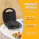 Double Mini Grill Maker Breakfast Sandwich Maker Burger Press Patty Maker Panini Press Grill Small Electric Grill Ideal for Making Breakfast Lunch and Snacks