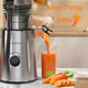 Cold Press Juicer Slow Masticating Juicer Machines with 5" Feeding Chute Fit Whole Fruits&Vegetables Stainless Steel Slow Masticating Juicer Easy to Clean 99.6% Juice Purity 1.5L Capacity.