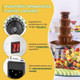 Commercial Chocolate Fountain 4 Layers 11Lbs Large Chocolate Fondue Tower Stainless Steel Hot Chocolate Waterfall for Nacho Cheese Knob Control