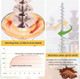 Commercial Chocolate Fountain 4 Layers 11Lbs Large Chocolate Fondue Tower Stainless Steel Hot Chocolate Waterfall for Nacho Cheese Knob Control