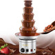 Commercial Chocolate Fountain 5 Tiers 13.2 Lbs Nacho Cheese Fountain Stainless Steel Hot Fondue Fountain Machine for Bakery Party Gathering Wedding Rental Knob Control