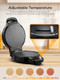 FOHERE Waffle Cone Maker Machine and Ice Cream Bowl Maker with Browning Control Double Side Nonstick Waffle Bowl Maker with Cone Roller 7.5” Thin Waffle Maker for Home Kitchen