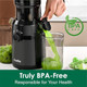 Nifty Cold Press Juicer Machines Slow Masticating Juicer Machines with 1.1 L Large Feed Chute Fit Whole Fruits & Vegetables Easy Clean Self Feeding High Juice Yield BPA (Ink-black)