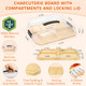 Portable Travel Charcuterie Board with Lid Bamboo Cheese Charcuterie Board with Cover Covered Traveling Charcuterie Board Box Set Serving Tray To Go 6 Compartments for Party Beach Picnic Snack Portable Travel Charcuterie Board with Lid Bamboo Cheese Charcuterie Board with Cover Covered Traveling Charcuterie Board Box Set Serving Tray To Go 6 Compartments for Party Beach Picnic Snack