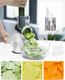 Rotary Cheese Grater Hand Crank Grater For Kitchen With Reinforced Suction - Rotary Cheese Grater With 3 Replaceable Stainless Steel Blades - Easy to Use & Clean - Vegetable Cutter (White)