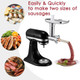 Metal Grinder Attachment for KitchenAid Stand Mixers Meat Grinder Attachment Sausage Stuffer Food Grinder Attachment Mixer Attachments for KitchenAid Silver(Mixer Not Included)