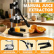 Manual Citrus Juicer Commercial Fruit Press for Lemon Pomegranate Orange Lime Juice Stainless steel hand-operated juicer，Manual Juicer，Easy-to-Clean Hand Press Orange Juicer (Black)