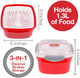 Microwave Cookware Steamer- 3 Piece Microwave Cooker w Food Container Removable Strainer and Locking Steam Vent Lid- BPA Fridge and zer Safe 1.3 Liters 6x6x4 Inches Microwave Cookware Steamer- 3 Piece Microwave Cooker w Food Container Removable Strainer and Locking Steam Vent Lid- BPA Fridge and zer Safe 1.3 Liters 6x6x4 Inches